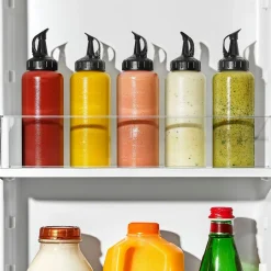 OXO Good Grips Plastic Squeeze Bottle - Set of 5 (Black/Clear)