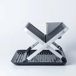 OXO Good Grips 'Rust-Proof Aluminum' Fold-Flat Dish Rack (Black/Grey)