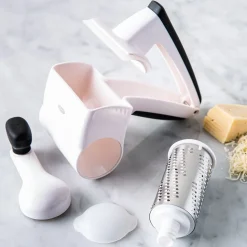 OXO Good Grips 'Seal and Store' Rotary Cheese Grater (White/Black)