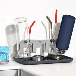 OXO Good Grips Water Bottle Drying Rack (Black/Grey)