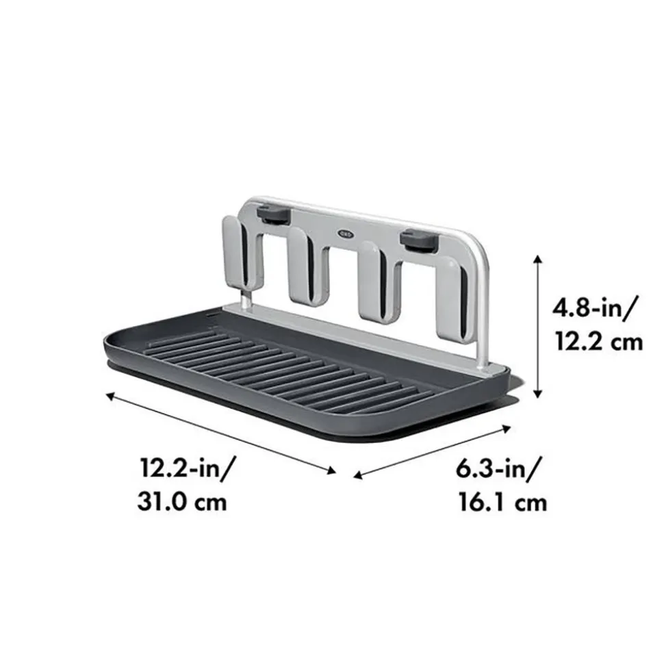OXO Good Grips Water Bottle Drying Rack (Black/Grey)