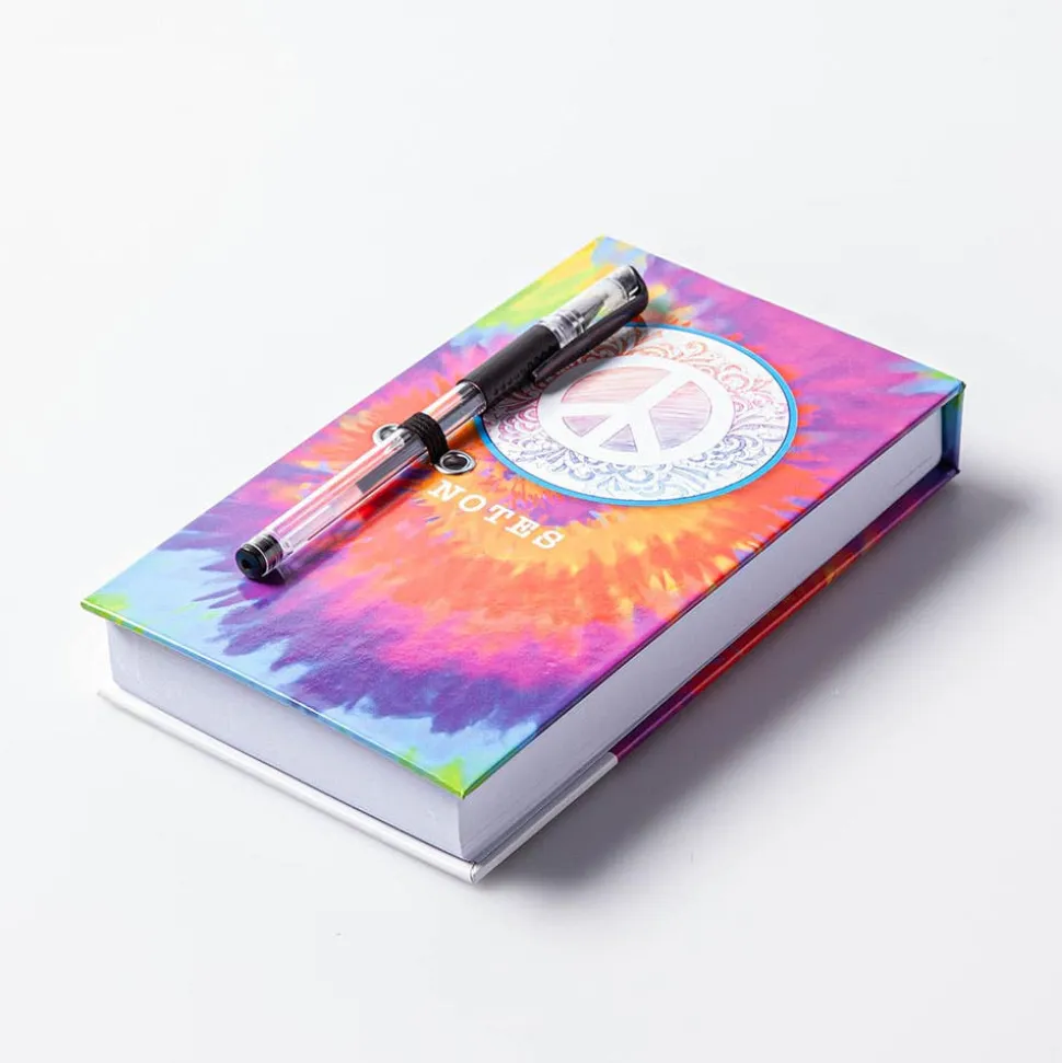 Peach Memo 'Circles/Stars/Tie Dye' Notepad with Pen (Asstd.)