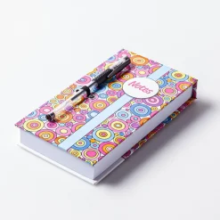 Peach Memo 'Circles/Stars/Tie Dye' Notepad with Pen (Asstd.)