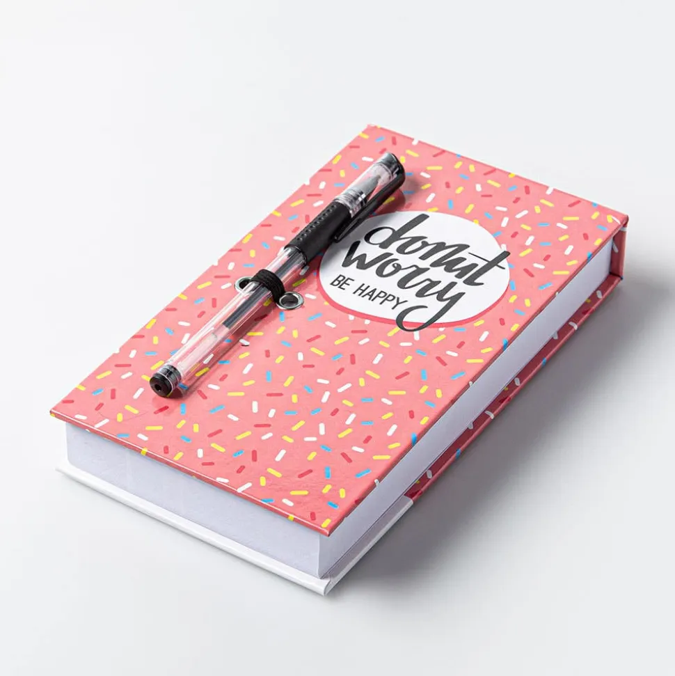 Peach Memo 'Donut/Wine/Bun' Notepad with Pen (Asstd.)