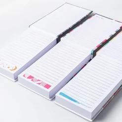 Peach Memo 'Geo/Celestial/Brush Stroke' Notepad with Pen