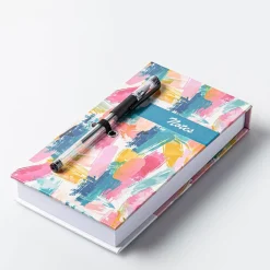 Peach Memo 'Geo/Celestial/Brush Stroke' Notepad with Pen