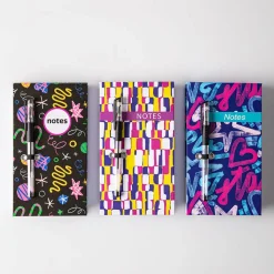 Peach Memo 'Hearts&Stars/Doodle/Purple Geo' Notepad with Pen (Asstd.)
