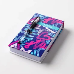 Peach Memo 'Hearts&Stars/Doodle/Purple Geo' Notepad with Pen (Asstd.)