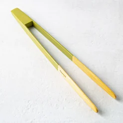 Pebbly Bamboo Magnetic Toast Tongs 9.5" (Asstd.)