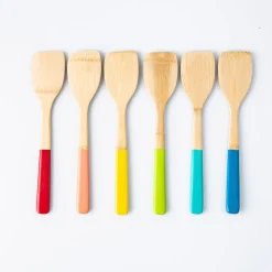 Pebbly Bamboo Turner with Silicone Handle 12" (Asstd.)
