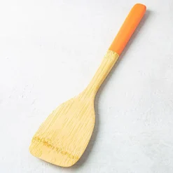 Pebbly Bamboo Turner with Silicone Handle 12