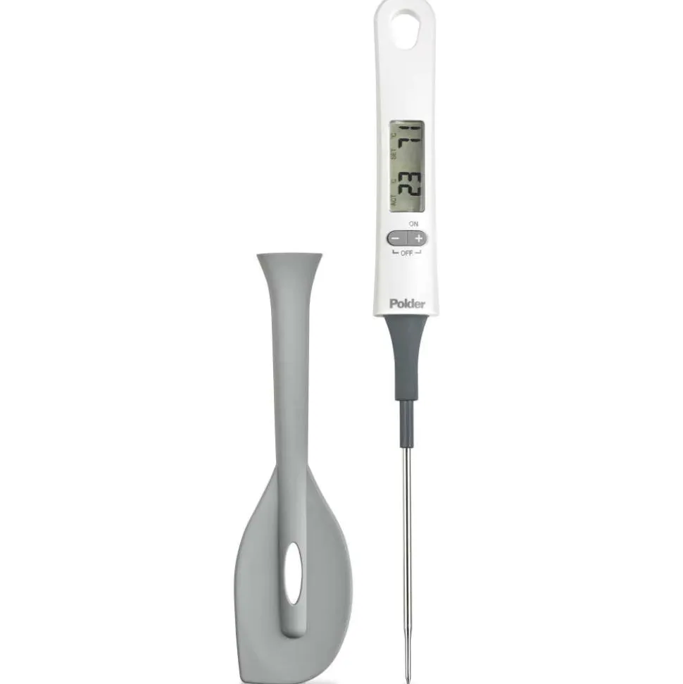 Polder Precise Digital Baking Thermometer (White/Grey)