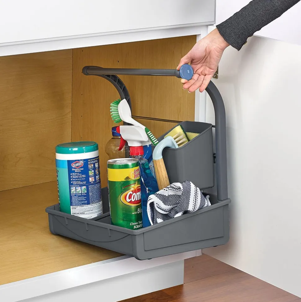 Polder Under Sink Storage Caddy & Organizer (Grey)