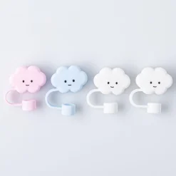 Pure Fun Straw 'Assorted' Straw Caps - Set of 4