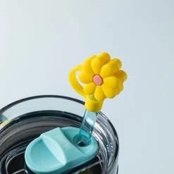 Pure Fun Straw 'Assorted' Straw Caps - Set of 4