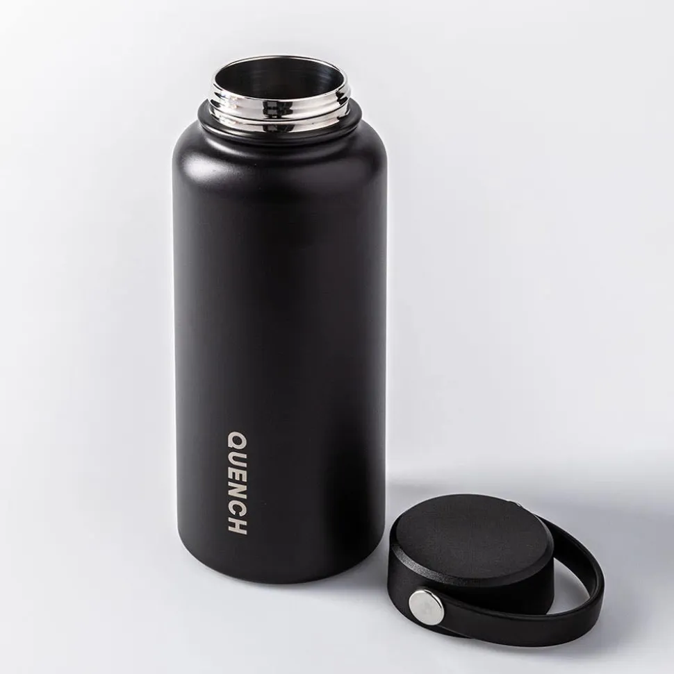 Quench Core Double Wall Bottle with Handle (Black 32oz)