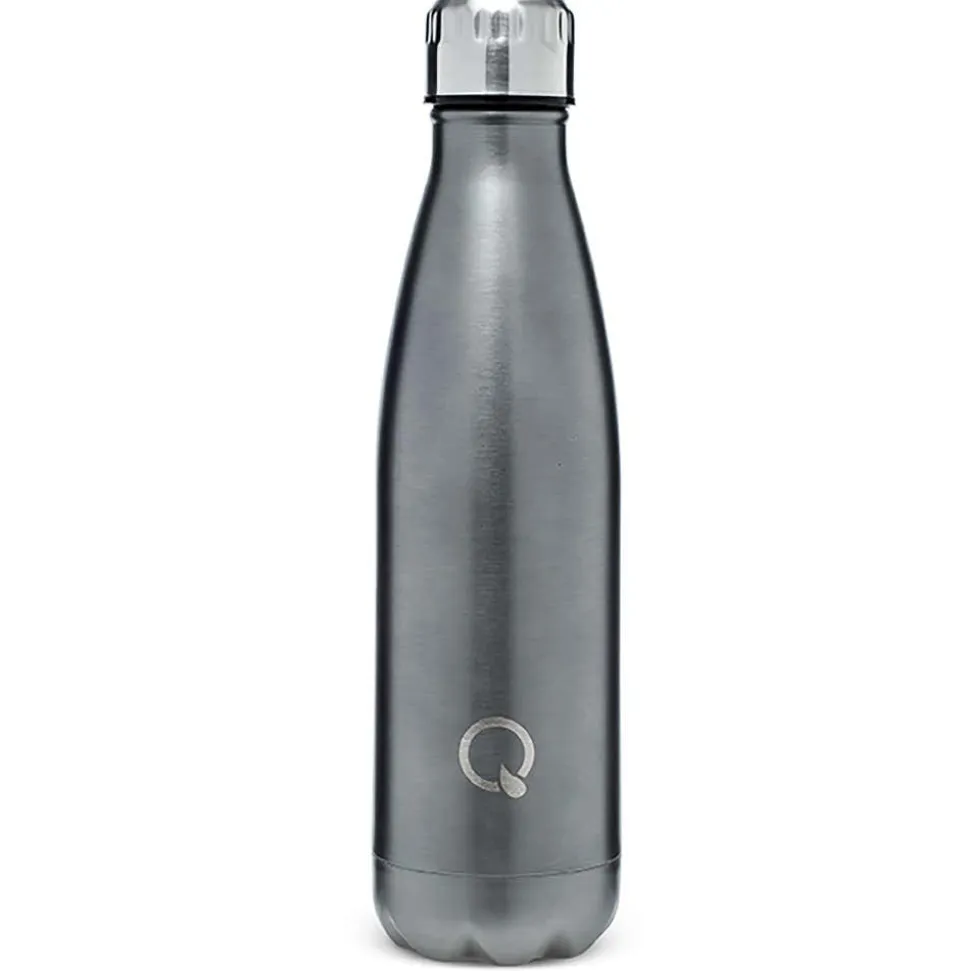 Quench Flow 'Lustre' St-St Double-Wall Water Bottle (Grey 17oz)