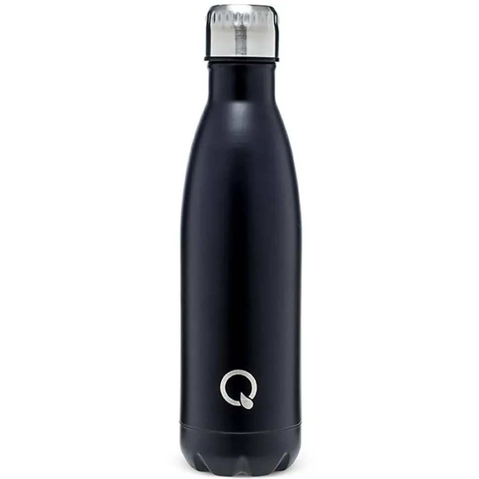 Quench Flow 'Lustre' St-St Double-Wall Water Bottle (Black 17oz)