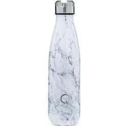 Quench Flow 'Marble' St-St Double-Wall Water Bottle (White 17oz)