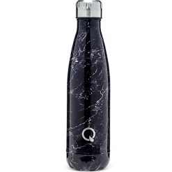 Quench Flow 'Marble' St-St Double-Wall Water Bottle (Black 17oz)