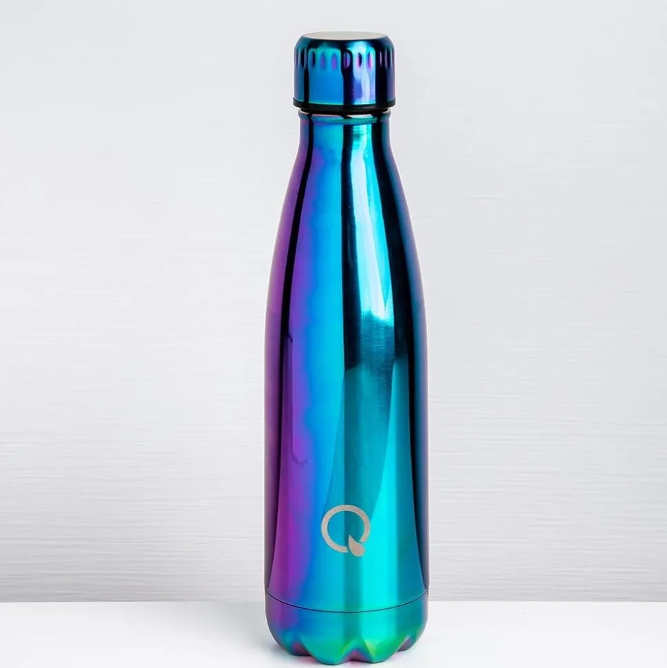 Quench Flow 'Mermaid' St-St Double-Wall Water Bottle (Blue 17oz)