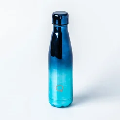 Quench Flow 'Ombre' St-St Double-Wall Water Bottle (Blue 17oz)