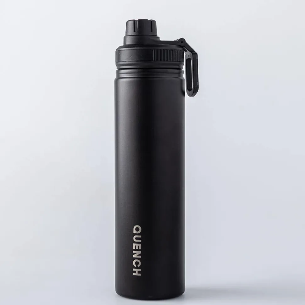 Quench Forza Double Wall Spout Bottle (Black 24oz)
