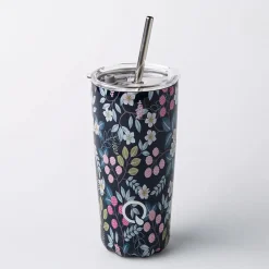 Quench Sippy 'Flowers' Double Wall Tumbler with Straw (20oz)