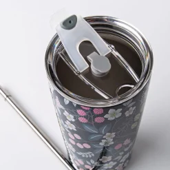 Quench Sippy 'Flowers' Double Wall Tumbler with Straw (20oz)