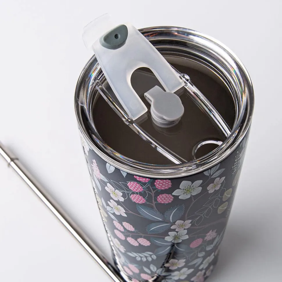 Quench Sippy 'Flowers' Double Wall Tumbler with Straw (20oz)