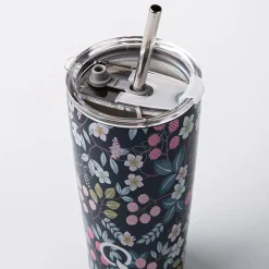 Quench Sippy 'Flowers' Double Wall Tumbler with Straw (20oz)