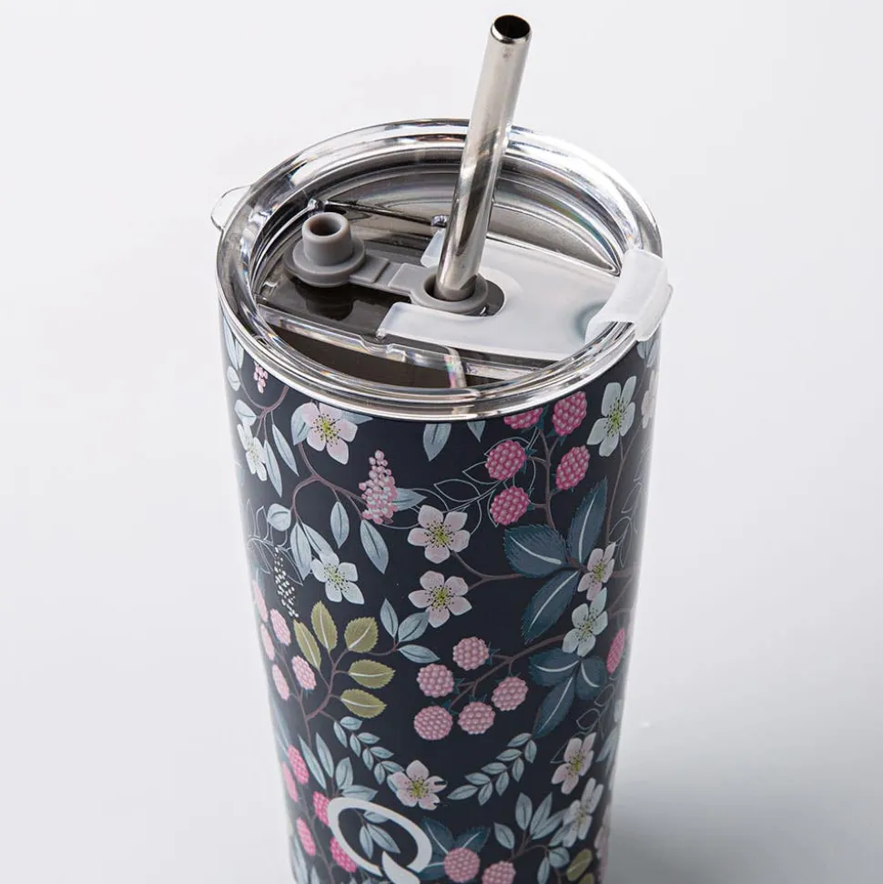 Quench Sippy 'Flowers' Double Wall Tumbler with Straw (20oz)