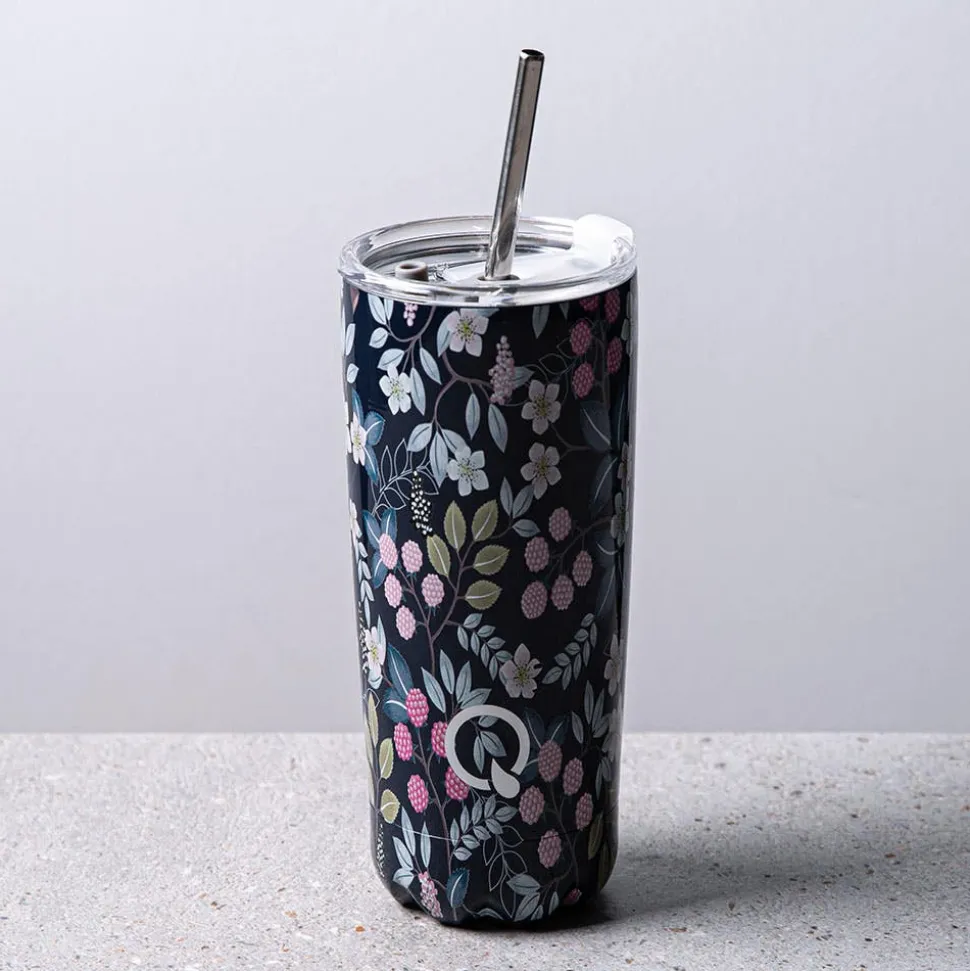Quench Sippy 'Flowers' Double Wall Tumbler with Straw (20oz)