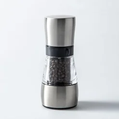 Romer & Bechtel Elite Acrylic Pepper Mill (Clear/Brushed Ss/Black)
