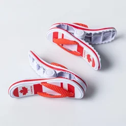 Safdie Canada 'Flip Flop' Beach Towel Clip - Set of 2 (Red/White)