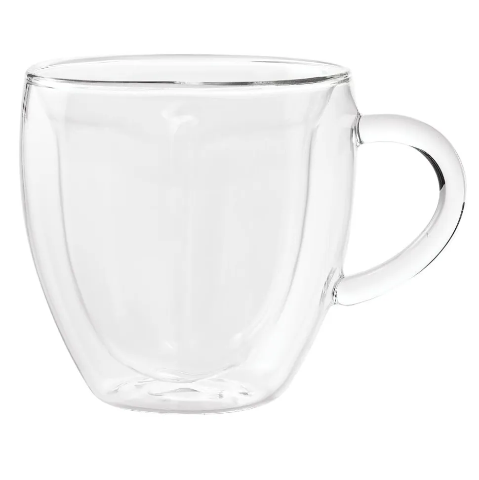 S&Co Barista Amore Double Wall Glass Coffee Mug - Set of 2
