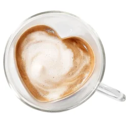 S&Co Barista Amore Double Wall Glass Cappuccino Mug - Set of 2