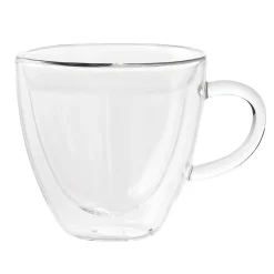 S&Co Barista Amore Double Wall Glass Cappuccino Mug - Set of 2