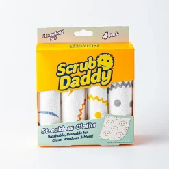 Scrub Daddy Cleaning Reusable Streakless Cloth - Set of 4