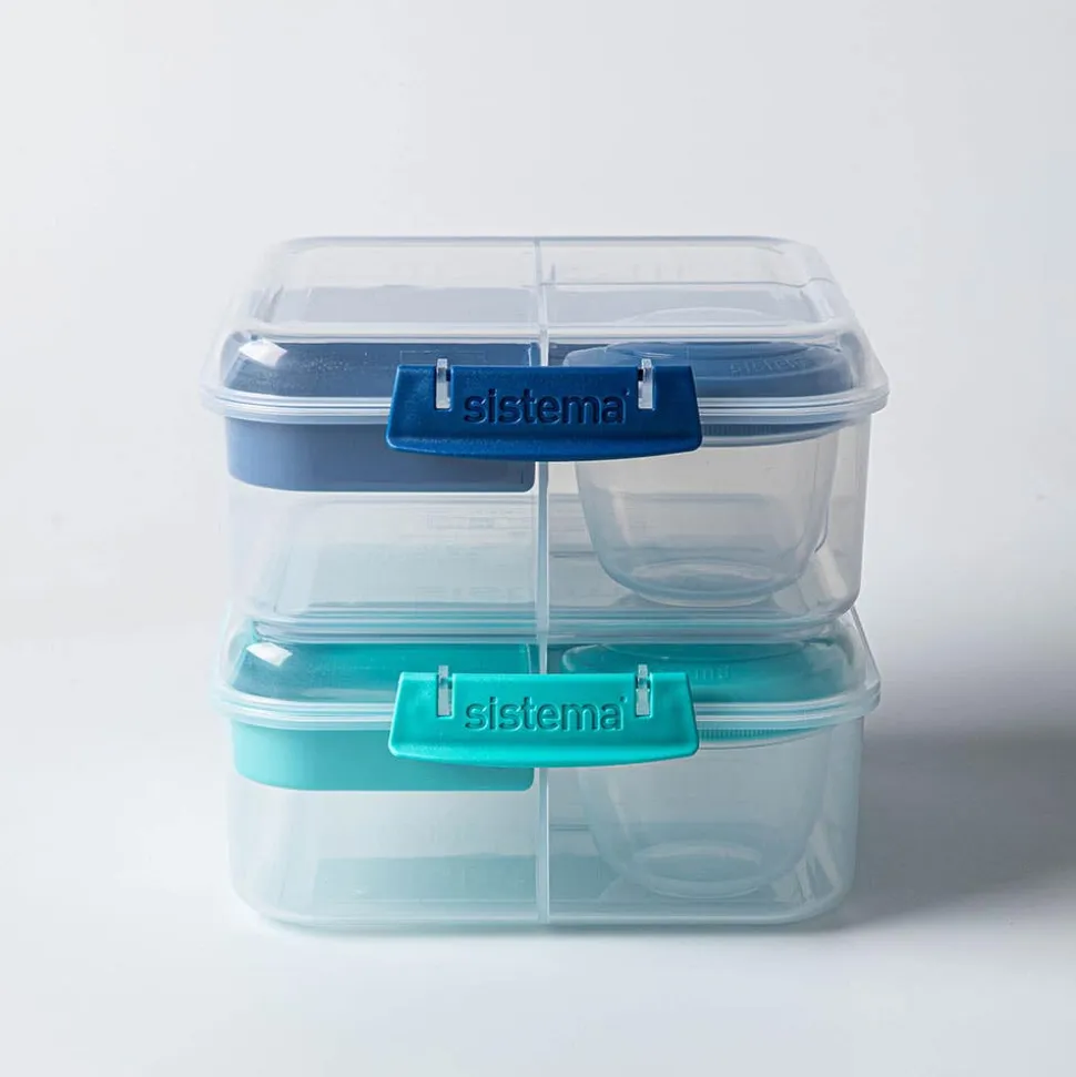 Sistema Klip It To Go Bright Tab 'Square' Bento-Style Box (Asstd.)