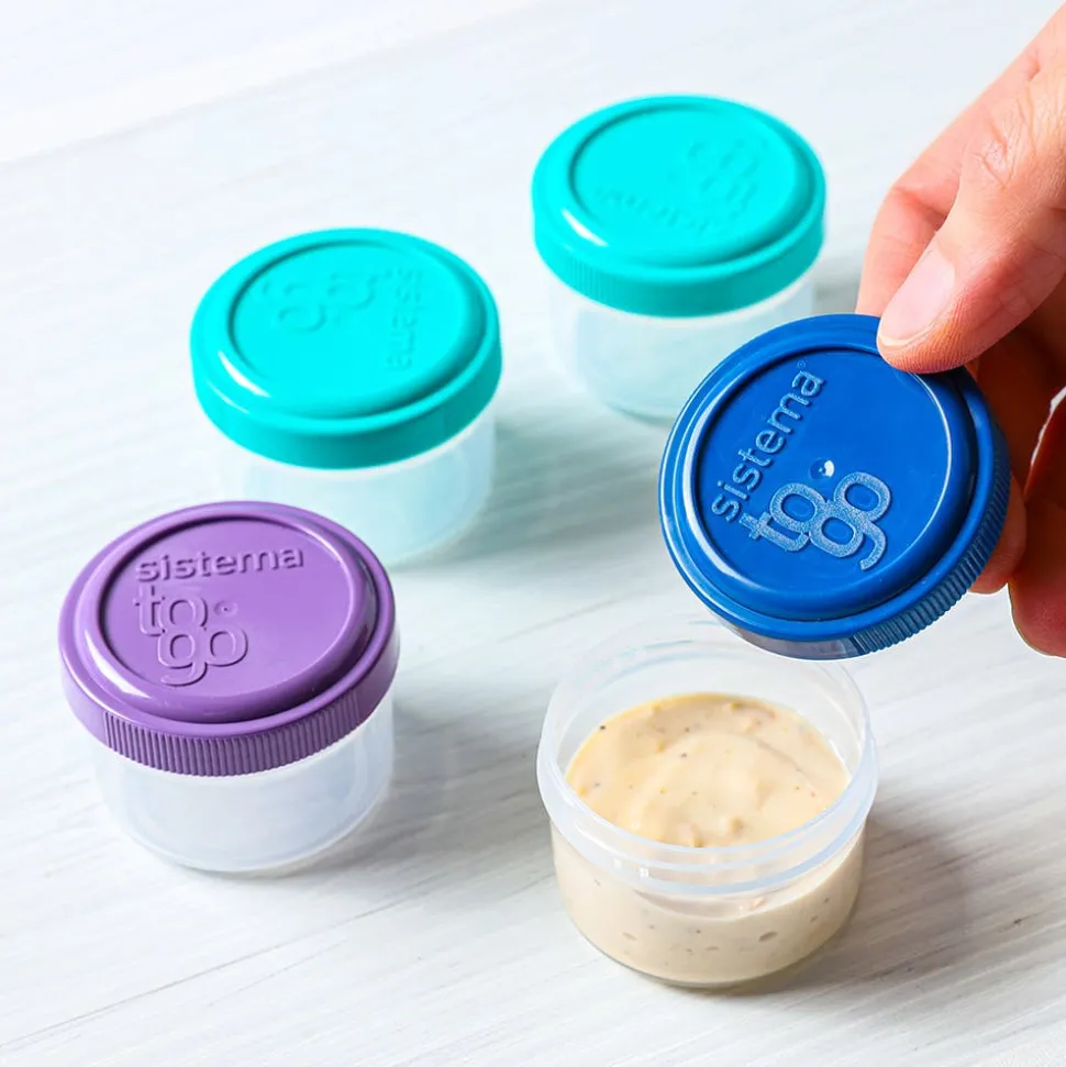 Sistema Klip It To Go 35ml Salad Dressing Container - Set of 4