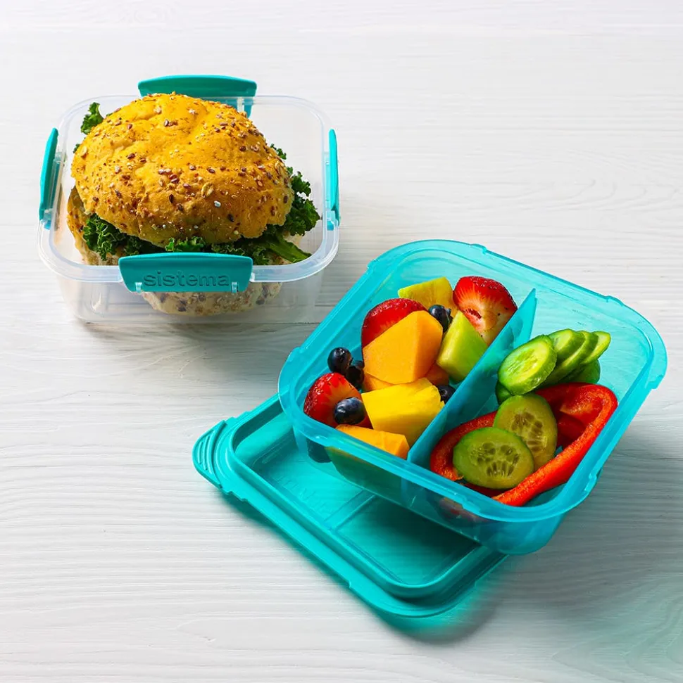 Sistema Klip It To Go Stack Lunch Container Square 1.24l