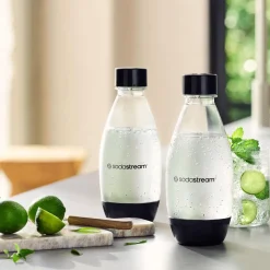 Sodastream Fuse2 Plastic Soda Bottle - Set of 2 (Clear/Black)