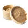 Starfrit Gourmet Eco 2-Tier Bamboo Steamer - Set of 3 (Natural)
