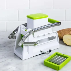 Starfrit 3-In-1 Pro Fry Cutter and Cuber (White/Green)