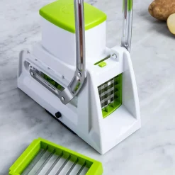 Starfrit 3-In-1 Pro Fry Cutter and Cuber (White/Green)