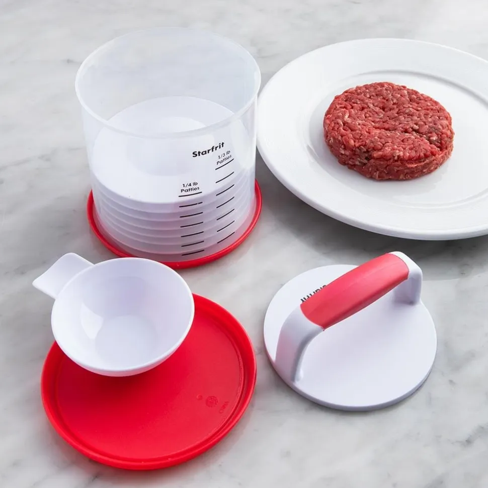 Starfrit Patty Hamburger Press with 8 Dividers - Set of 12
