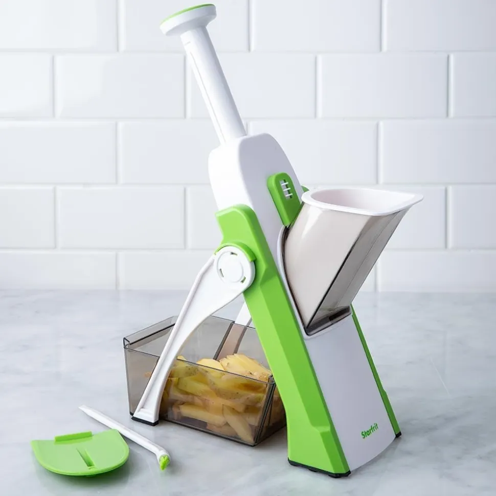 Starfrit Pump 'N' Slice Adjustable Food Cutter (White/Green)