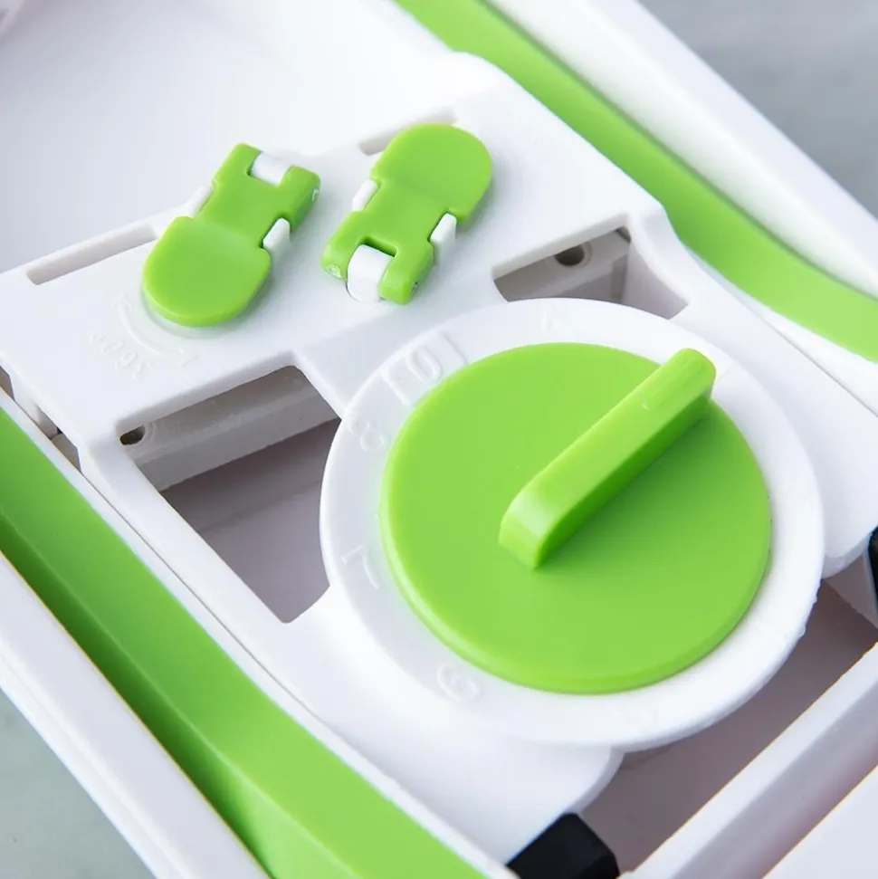 Starfrit Pump 'N' Slice Adjustable Food Cutter (White/Green)