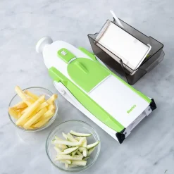 Starfrit Pump 'N' Slice Adjustable Food Cutter (White/Green)